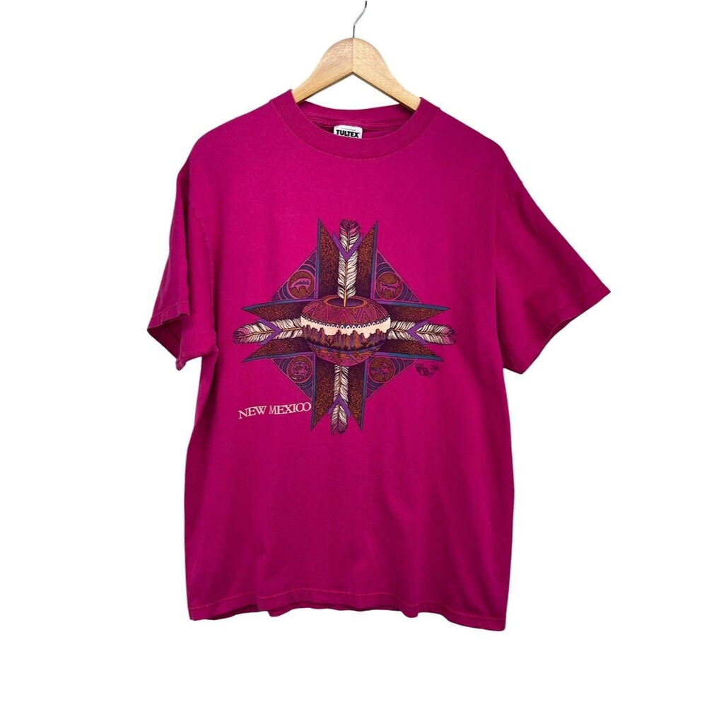 Vtg 90s Creative Spirit New Mexico Crewneck Tee Adult Large 100% Cotton